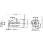 vidaXL Moteur électrique triphasé Aluminium 1 5kW/2 CH 2840 tr/min