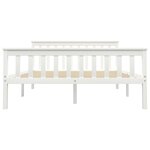 vidaXL Cadre de lit sans matelas blanc bois de pin massif 140x200 cm