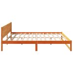 vidaXL Cadre de lit Marron ciré Bois de pin massif 200 x 200 cm Durable