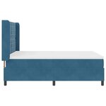 vidaXL Lit à Ressorts avec Matelas LED Bleu 140 x 190 cm Velours