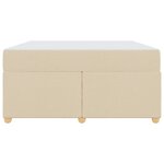 vidaXL Cadre de lit avec matelas Crème 140 x 200 cm tissu