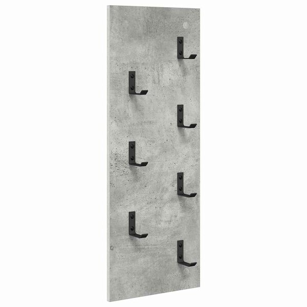vidaXL Porte-manteau mural Montage mural Gris béton 30 x 1.5 x 80 cm