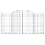 vidaXL Paniers à gabions arqués 25 Pièces 300x50x140/160 cm fer galvanisé