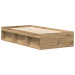 vidaXL Cadre de lit sans matelas chêne artisanal 100x200 cm