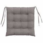 vidaXL Coussins de siège 2 Pièces Taupe 40 x 40 x 6 cm tissu