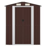 vidaXL Abri de jardin Marron foncé 192x108x223 cm Acier galvanisé