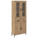 vidaXL Haut Armoire Montage mural Chêne artisanal 69 5 x 34 x 180 cm