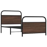 vidaXL Cadre de lit sans matelas 100x200 cm chêne marron