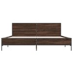 vidaXL Cadre de lit sans matelas chêne marron 200x200 cm