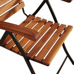 vidaXL Chaises inclinables de jardin lot de 2 Bois solide d'acacia