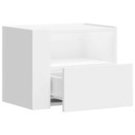 vidaXL Tables de chevet murales 2 Pièces blanc 45x30x35 cm