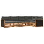 vidaXL Ensemble de canapés d'extérieur 5 pc Naturel et Anthracite