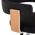 vidaXL Chaises pivotantes à manger lot de 4 Noir Similicuir