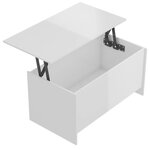 vidaXL Table basse blanc brillant 102x55 5x52 5 cm bois d'ingénierie