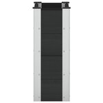 vidaXL Jardinière surélevée Noir 50 x 30 x 72 cm WPC et Aluminium