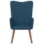 vidaXL Chaise de relaxation Bleu Velours