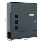 Profirst mail pm 830 boîte aux lettres anthracite