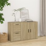 vidaXL Buffet Chêne sonoma 100x33x59 5 cm Bois d'ingénierie