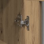 Armoire murale vidaXL avec portes en verre Chêne artisanal 69 5x34x90 cm