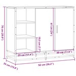 vidaXL Buffet chêne sonoma 92x35x76 cm bois d'ingénierie
