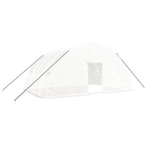 vidaXL Serre avec cadre en acier Blanc 24 m² 6x4x2 85 m