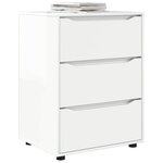 vidaXL Armoire de rangement Blanc brillant 60 x 48 x 81 cm