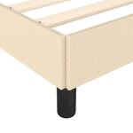vidaXL Cadre de lit sans matelas crème 90x200 cm tissu