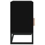 vidaXL Tables de chevet 2 Pièces noir 40x30x55 5cm bois ingénierie et fer