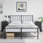 vidaXL Tables de chevet 2 Pièces noir 34 5x39x62 cm acier
