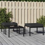 vidaXL Tabourets de jardin et coussins gris lot de 2 60x60x35 cm acier