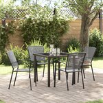 vidaXL Set de salle à manger de jardin 5 pièces en acier anthracite