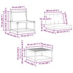 vidaXL Ensemble de canapés d'extérieur 9 pc Blanc et gris clair