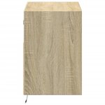 vidaXL Meuble TV mural avec lumières LED chêne sonoma 80x31x45 cm