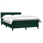 vidaXL Sommier à lattes de lit et matelas vert foncé 160x220cm velours