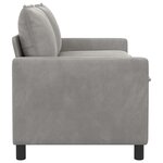 vidaXL Canapé Gris clair 156 x 81 x 87 5 cm Velours