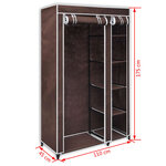 vidaXL Garde-robe Tissu Marron