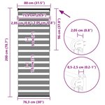 vidaXL Store zèbre gris clair largeur du tissu 75 9 cm polyester