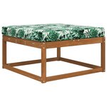 vidaXL Coussin de canapé d'extérieur Motif feuille 80 x 80 x 8 cm