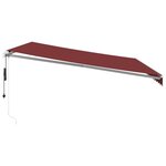 vidaXL Auvent rétractable automatique bordeaux 450x350 cm