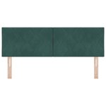 vidaXL Tête de lit avec tête de lit Vert foncé 144 cm Velours
