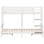 vidaXL Lit superposé sans matelas 80x200/120x200 cm blanc bois massif