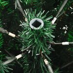 vidaXL Sapin de Noël artificiel à charnières avec baies rouges 150 cm