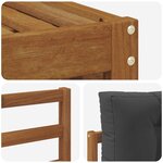 vidaXL Ensemble de canapés d'extérieur 6 pc Naturel et Anthracite