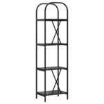 vidaXL Étagère Chêne noir 40 x 30 x 146 cm Bois d'ingénierie