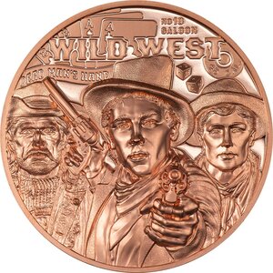 Pièce de monnaie en Cuivre 1 Dollar g 50 Millésime 2024 Legends WILD WEST (PRÉCOMMANDE)