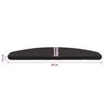 vidaXL Tapis d'escalier auto-adhésifs 15 Pièces Anthracite