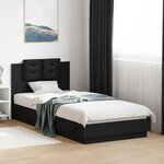 vidaXL Cadre de lit sans matelas noir 90x200 cm