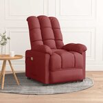 vidaXL Fauteuil de massage Rouge bordeaux Tissu