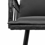 vidaXL Banc de jardin avec coussin Anthracite 114 x 64 x 90cm Acier