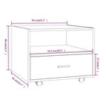 vidaXL Table basse chêne fumé 55x55x40 cm bois d'ingénierie